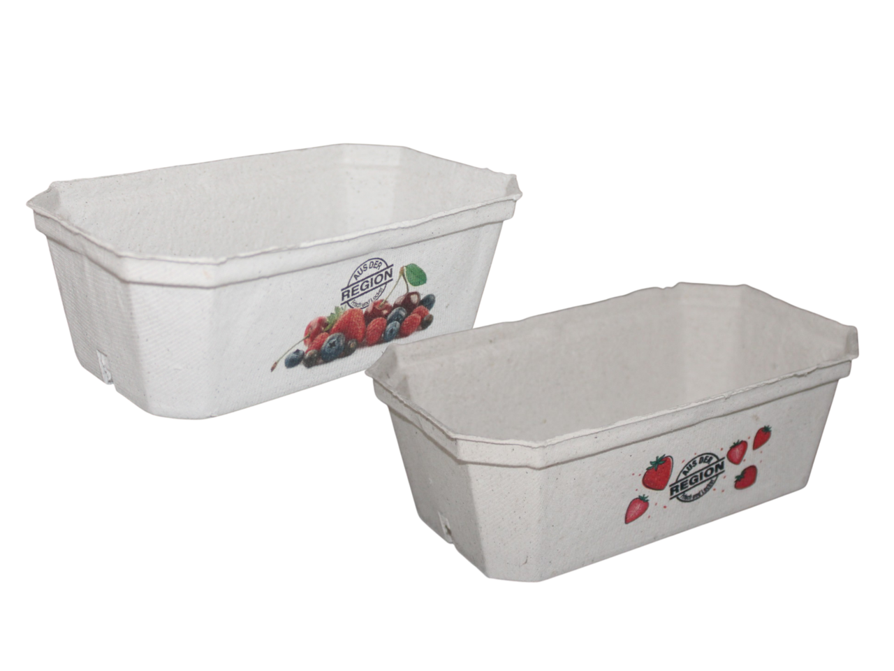 Barquette pour baies en fibre moulée « Baies fraîches »
