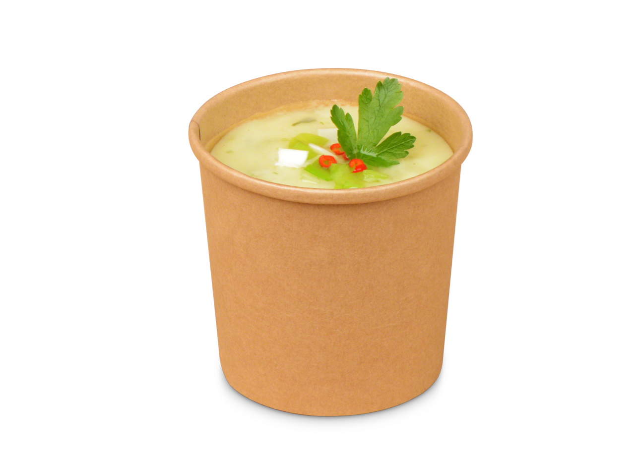 Gobelet en carton/Gobelet à soupe brun PREMIUM
