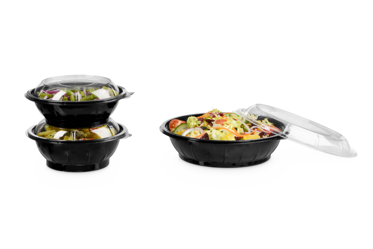 Saladier en rPET LIGHT rond & couvercle