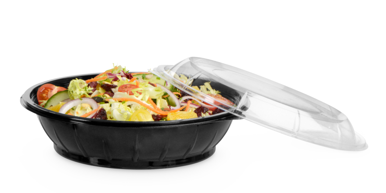 Saladier en rPET LIGHT rond & couvercle