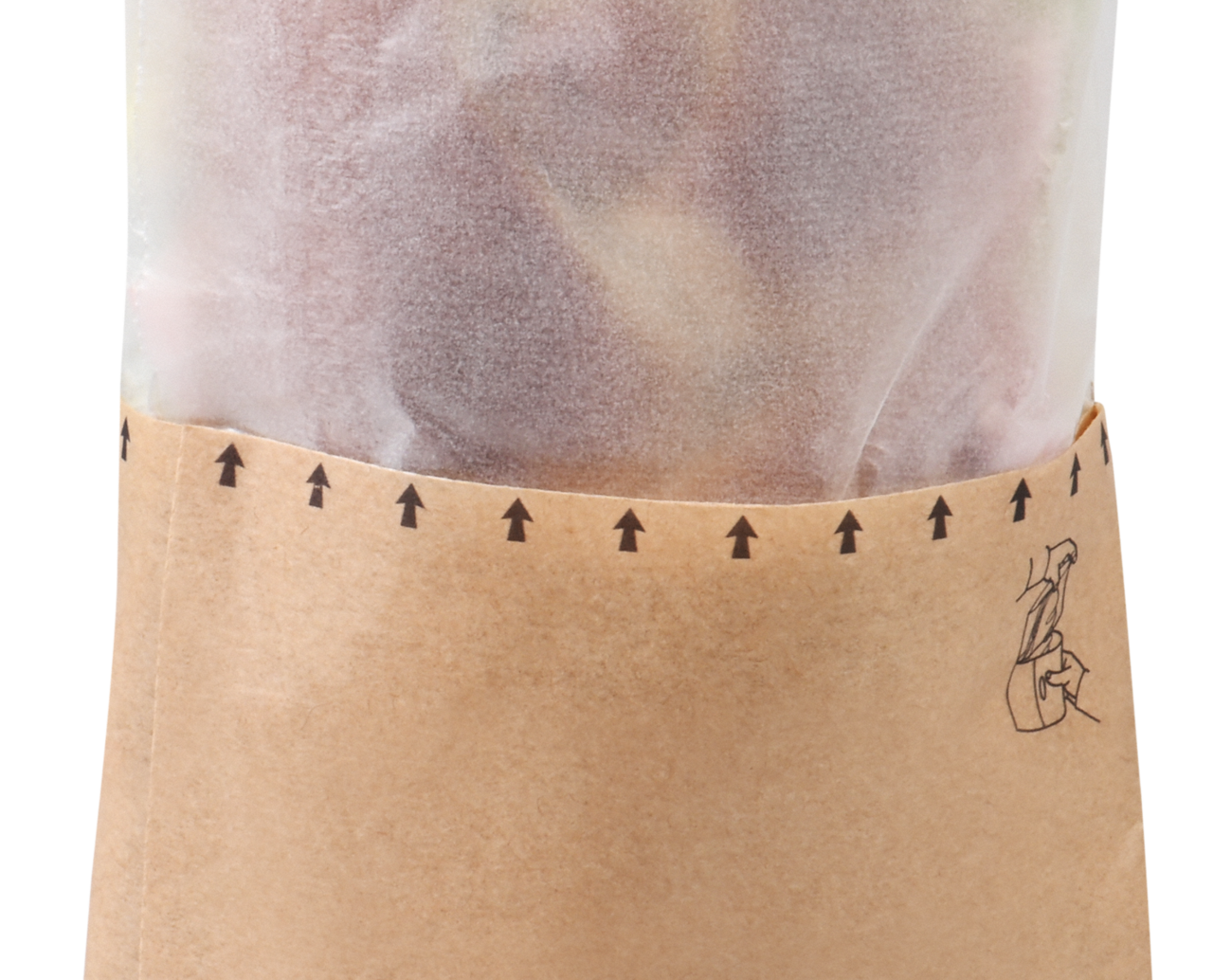 Grâce à la perforation, le film peut être facilement séparé du papier.