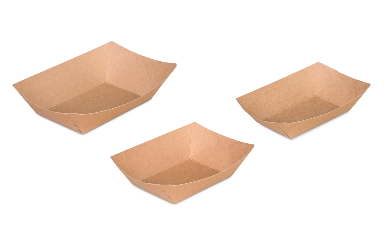 les barquettes sont disponibles en trois tailles avec des volumes de remplissage différents