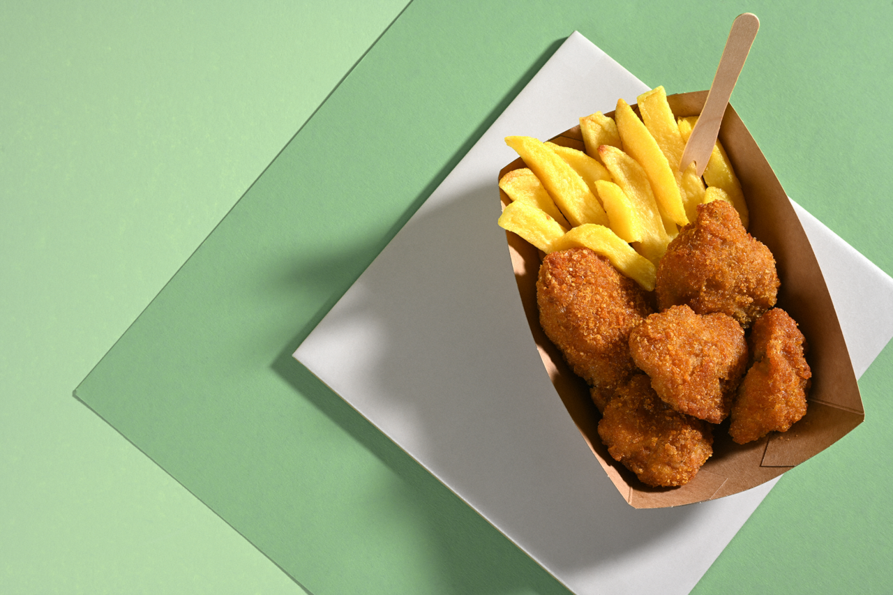 peut être utilisé comme récipient à usage unique pour les frites ou d'autres 