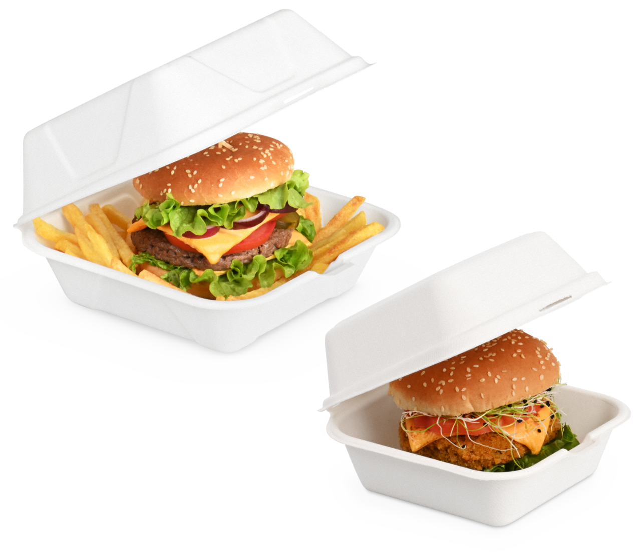 Boîte burger en bagasse