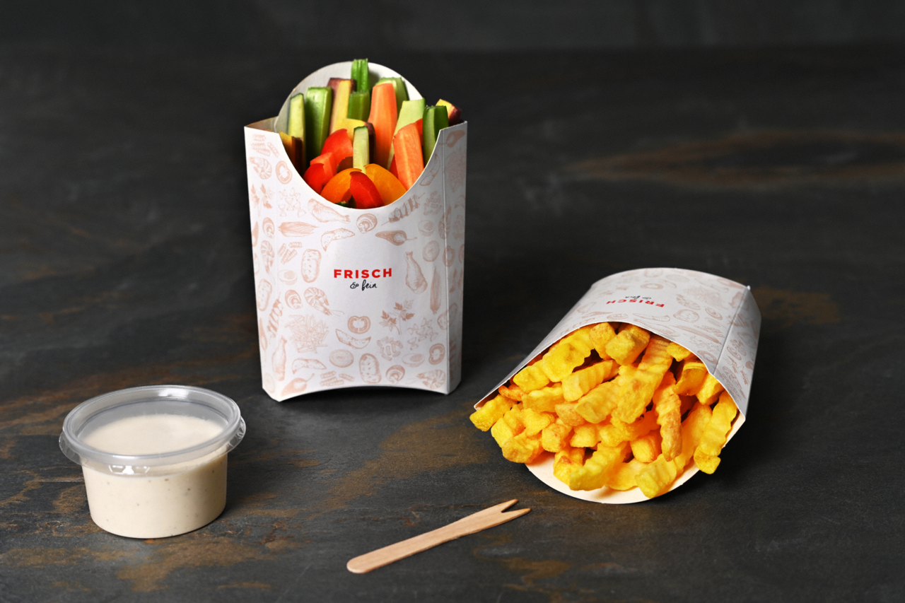 Distributeur de bac à frites «FRISCH & fein»
