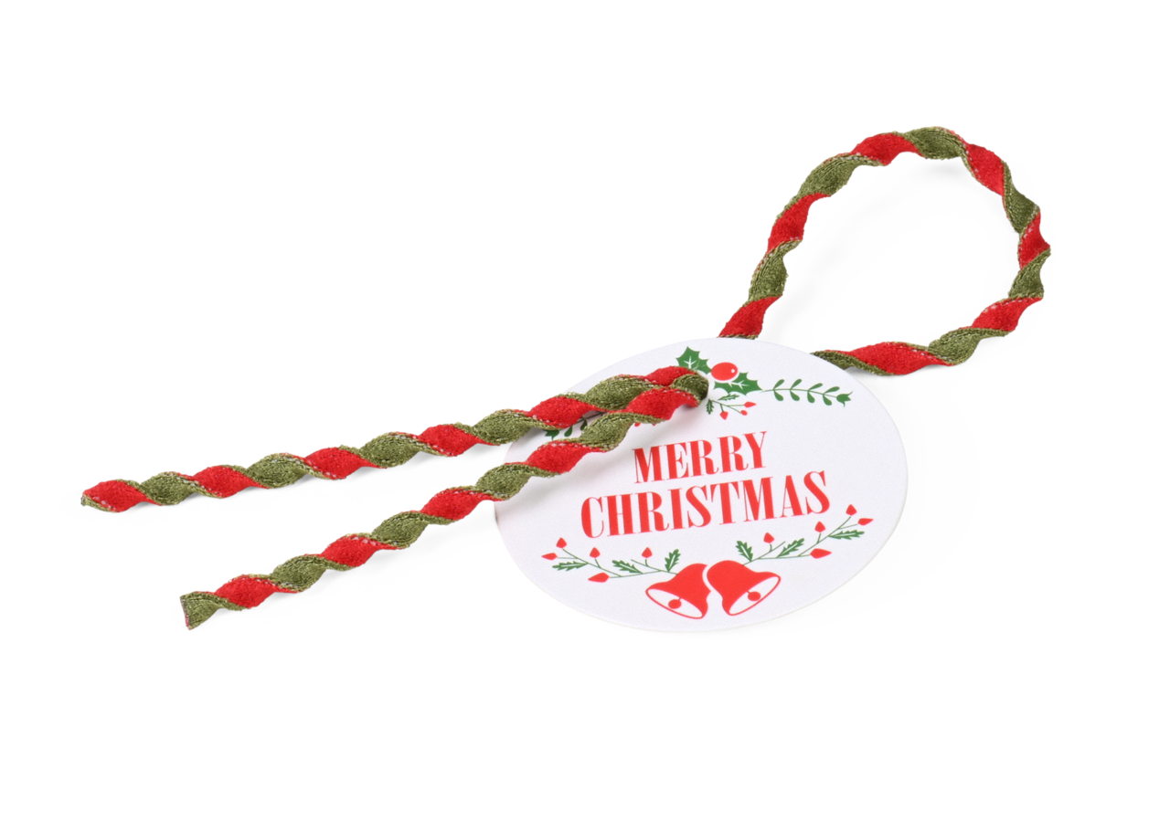 Étiquette cadeau et produits avec cordon de fermeture