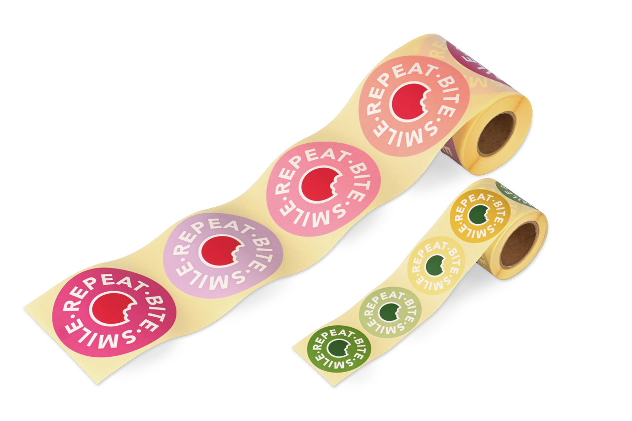 quatre couleurs différentes par rouleau et par taille, en alternance