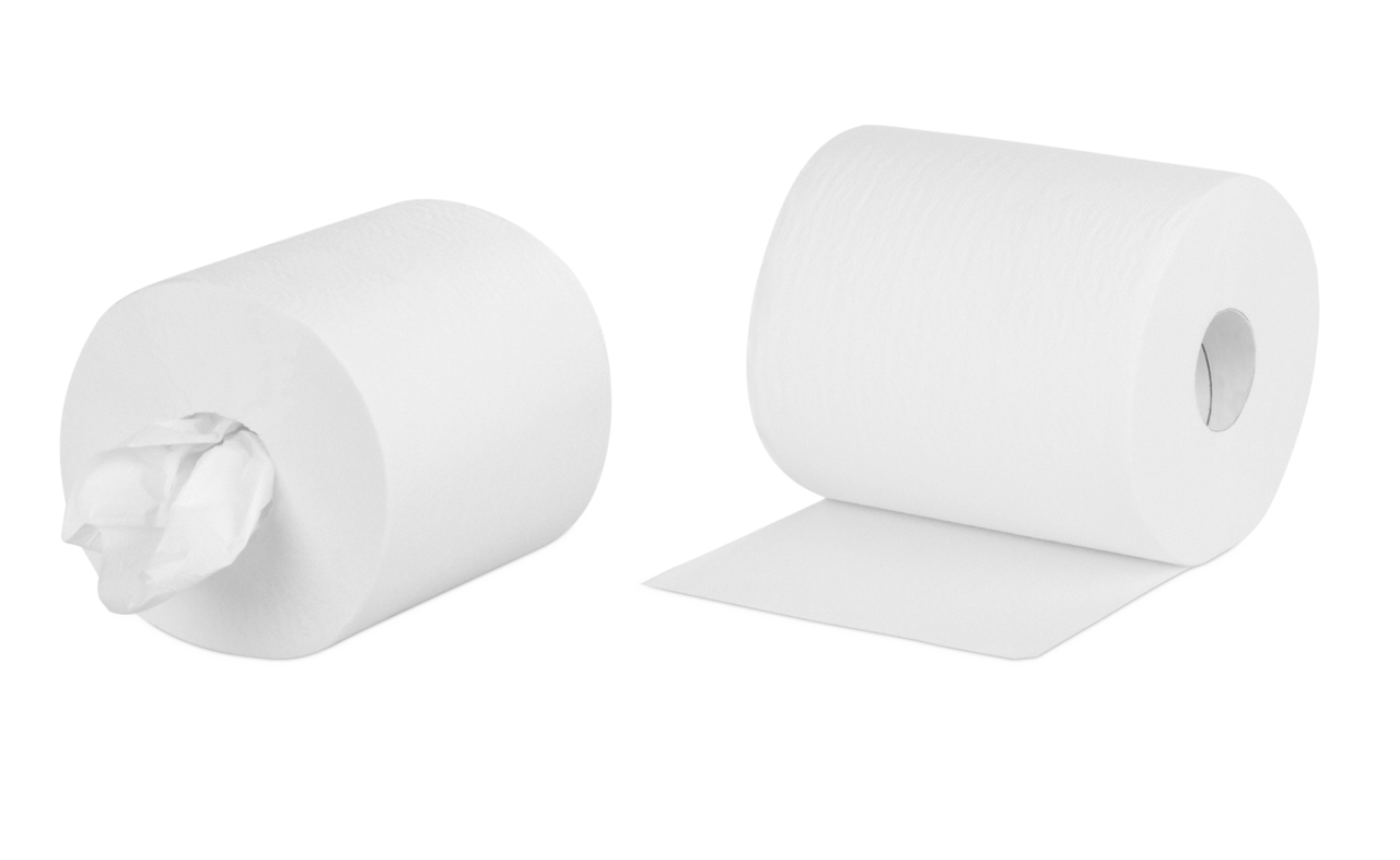 Rouleau essuie-mains papier, 2 plis, blanc