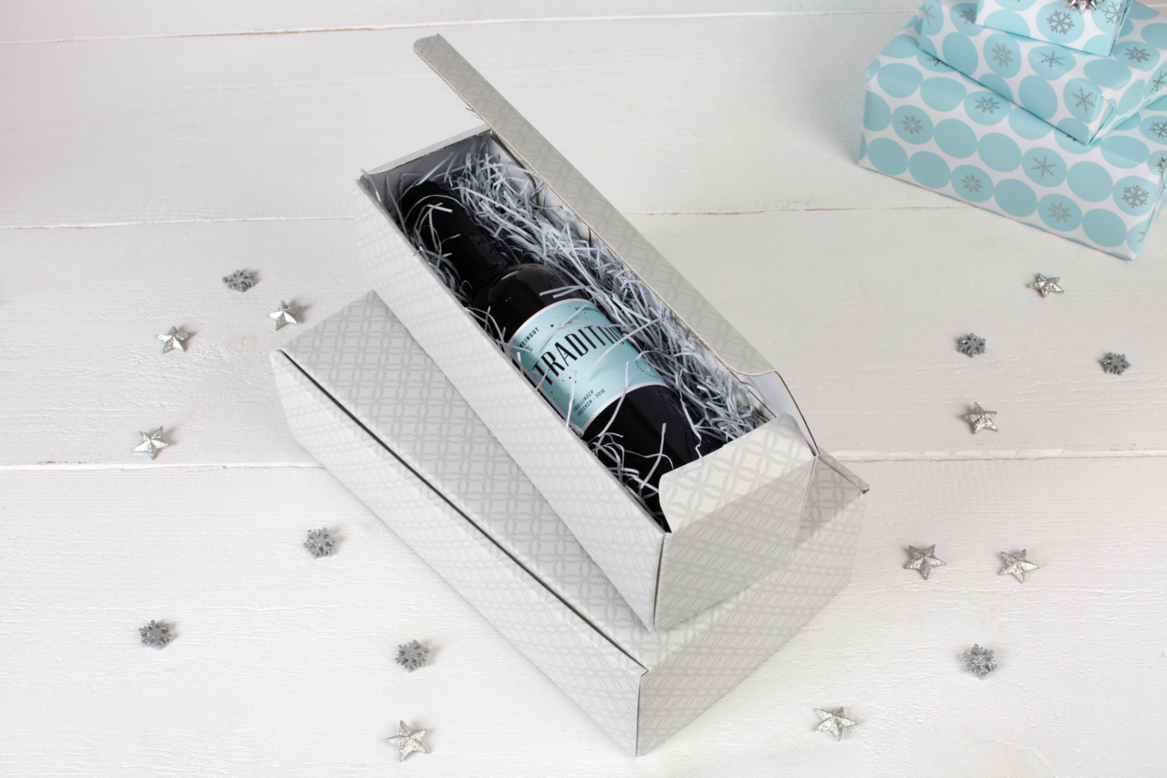 Carton cadeau pour bouteilles à motif EXKLUSIV