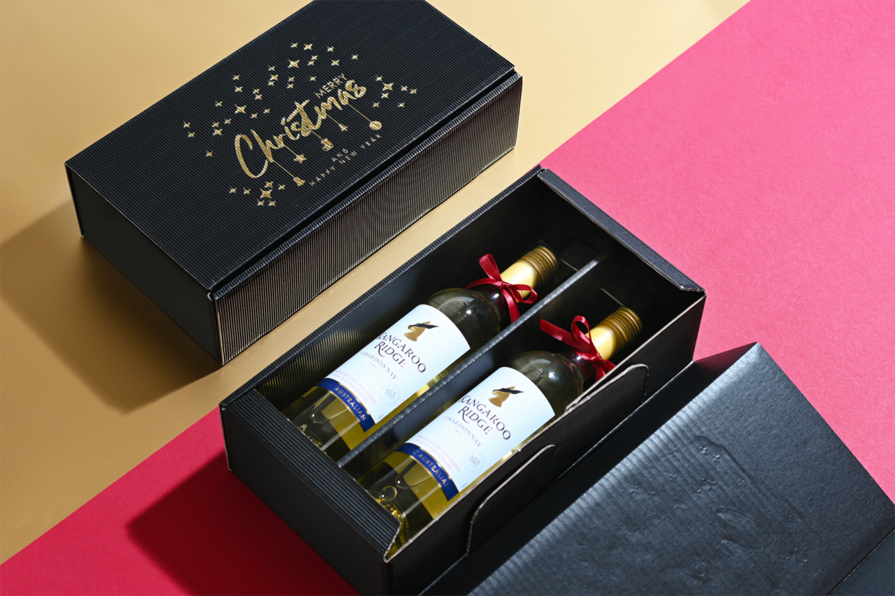 emballage de bouteilles pour Noël