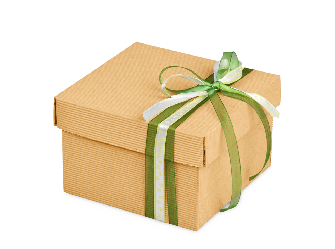Boîte cadeau avec couvercle «vague ouverte»