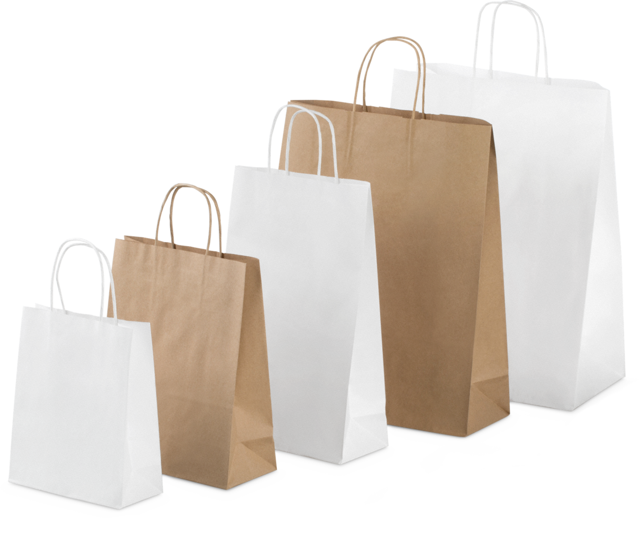 Sac en papier kraft avec cordon torsadé