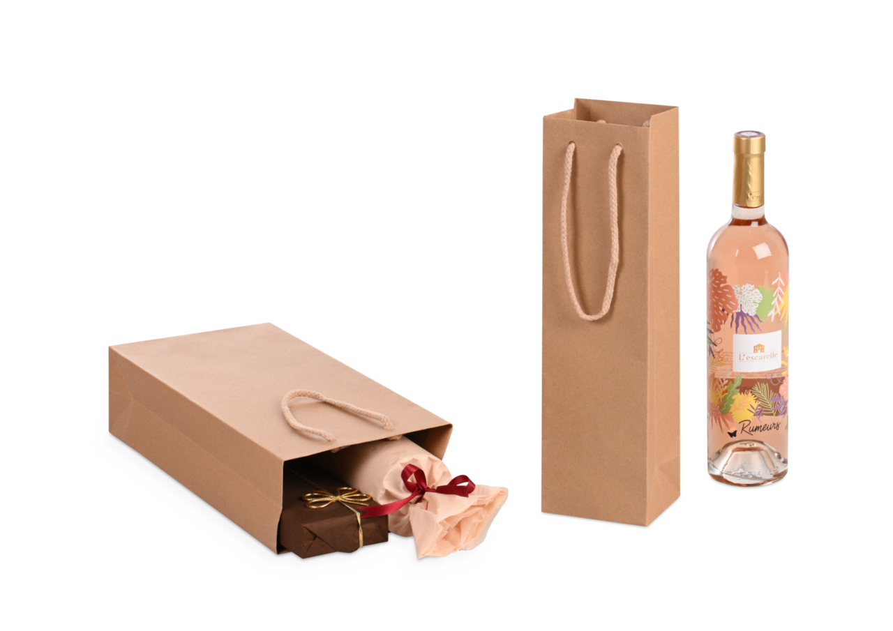 Sac cadeau en papier kraft brun
