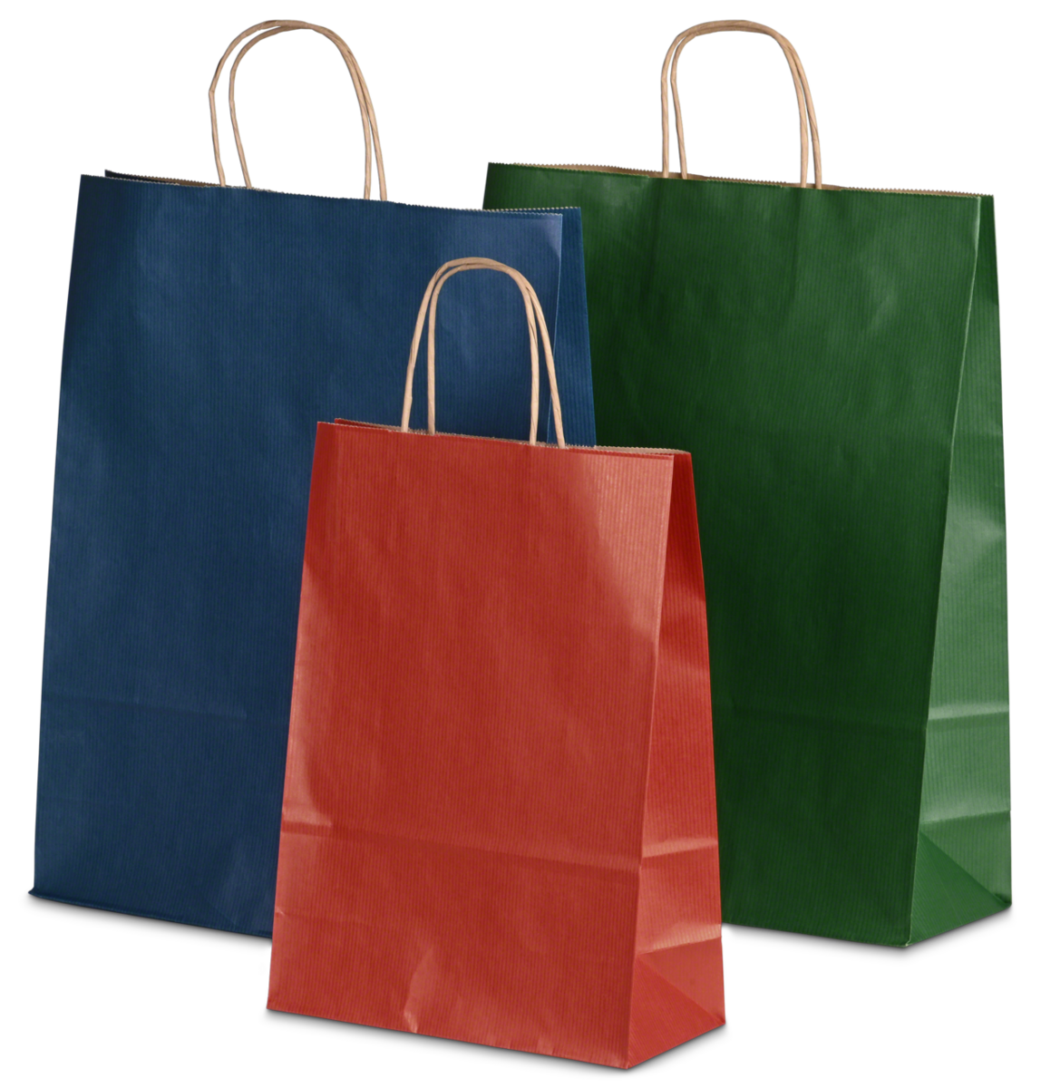 Sac en papier avec poignées torsadées brunes