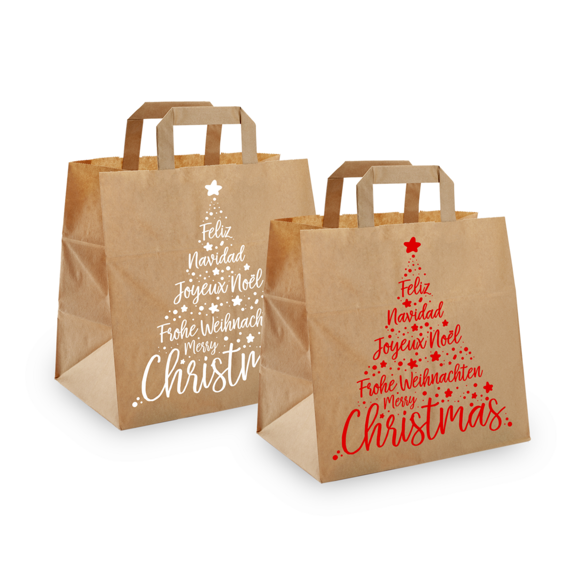 Sac en papier de Noël « Merry Christmas »