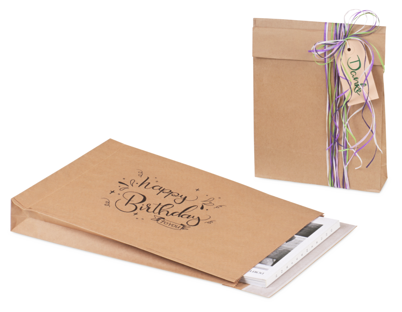 Pochette cadeau de papier kraft