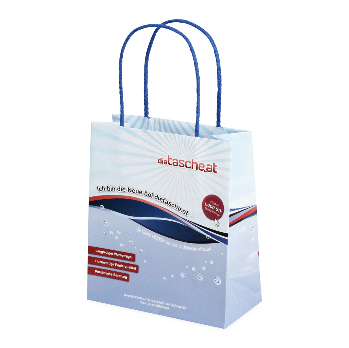 Imprimer sac en papier à poignées torsadées 