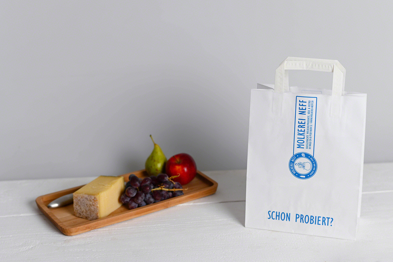 Imprimer sac en papier kraft à poignées plates