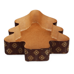 Caisette 140×160×35 mm «Sapin de Noël», brun/or, 420 ml