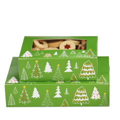 Carton à pâtisseries avec fenêtre en PP NOEL EN FORET