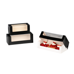 Carton avec fenêtre noir