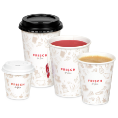 Gobelet pour boissons chaudes, couche PE «FRISCH & fein»
