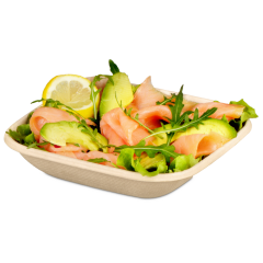 Bol en bagasse rectangulaire