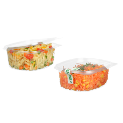 Saladier en rPET rectangulaire avec couvercle