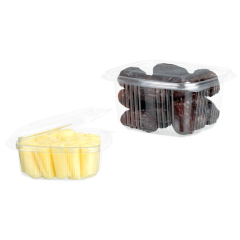 Barquette rPET carré avec couvercle