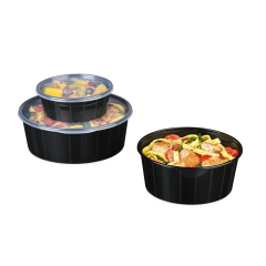 Barquette réutilisable ronde & couvercle BASIC