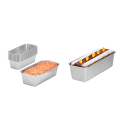 Barquette en aluminium avec revêtement antiadhésif