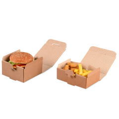 Boîte en carton ondulé à emporter