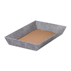 Plateau cadeau FEUTRE, 365x220x55 mm, gris