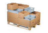 Bac KLT (support de petites charges) en carton ondulé, empilable