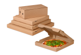 Boîte à pizza brun
