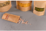 Sachet autoporteur brun avec fenêtre transparente