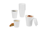 Gobelet pour boissons chaudes, couche PE blanc