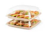 rPET dom-couvercle pour le plat