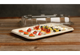 rPET dom-couvercle pour le plat