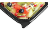 Plat à salade en PET Octaview avec couvercle