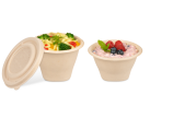 Bol en bagasse conique avec couvercle