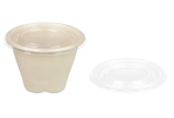 Couvercle en PP pour bol en bagasse conique
