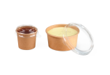 adapté au gobelet à sauce en carton brun – pour une vue claire sur le contenu 