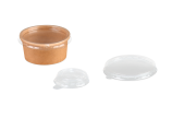 Couvercle en PET pour pot à sauce en carton