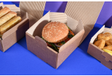 Boîte en carton ondulé à emporter
