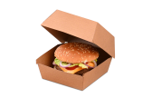 Boîte pour hamburger en carton brun