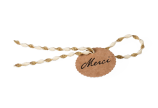Étiquette cadeau et produits avec cordon de fermeture