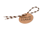 Étiquette cadeau et produits avec cordon de fermeture