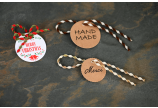 Étiquette cadeau et produits avec cordon de fermeture