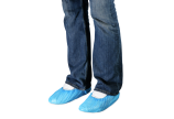 Couvre-chaussure bleu à usage unique CPE